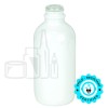 4oz Matte White Glass Boston Round Bottle 22-400(128/case)