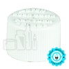 White 16mm Ribbed PP/PE CRC Cap for Plastic Vial