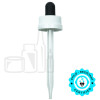 CRC (Child Resistant Closure) Dropper - Black Rubber with White Cap - 89mm 20-400(1400/case)