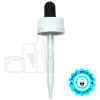 CRC (Child Resistant Closure) Dropper - Black Rubber with White Cap - 76mm 20-400(1400/case)