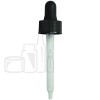 NON CRC (Child Resistant Closure) Dropper with PP PLASTIC Pipette - Black - Measurement Markings on Pipette - 66mm 18-400 alternate view