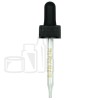NON CRC (Child Resistant Closure) Dropper - Black with Measurement Markings on Pipette - 76mm 20-400(1400/case)