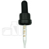 NON CRC + T/E Dropper - Black w/Markings on Pipette - 65mm 18-415(1800/pcs)