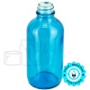 4oz Sky Blue Boston Round Glass Bottle 22-400(128/case)