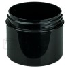 2oz Straight Base Solid Black PP Double Wall Jar - 58-400(360/case)