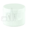 24-410 P/P White Ribbed Flip Top Cap Unlined 3600/case alternate view