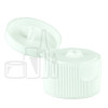 24-410 P/P White Ribbed Flip Top Cap Unlined 3600/case alternate view