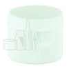 28-410 P/P White Ribbed Flip Top Cap Unlined 2700/case alternate view