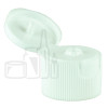 24-410 P/P White Ribbed Flip Top Cap Unlined 4100/case alternate view