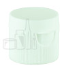 24-410 P/P White Ribbed Flip Top Cap Unlined 4500/case alternate view