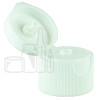 24-410 P/P White Ribbed Flip Top Cap Unlined 4500/case alternate view