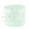 24-410 P/P White Ribbed Flip Top Cap Unlined 4000/case alternate view