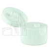 24-410 P/P White Ribbed Flip Top Cap Unlined 4000/case alternate view