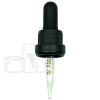 NON CRC + Tamper Evident Dropper - Black w/Markings on Pipette - 58mm 18-415(1400/case)