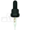 NON CRC + Tamper Evident Dropper - Black w/Markings on Pipette - 58mm 18-415(1400/case)