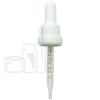 NON CRC + Tamper Evident Dropper - White with Measurement Markings on Pipette - 77mm 18-415(1400/case)