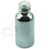 1oz Chrome Glass Boston Round Bottle 20-400