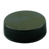Black CT Ribbed Closure 33-400 with Black PP plastic 33-400 ribbed skirt lid with printed pressure sensitive (PS) liner (4000/cs)