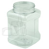 48oz Clear PET Plastic Square Grip Jar 89/400