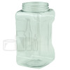 128oz Clear PET Plastic Square Grip Jar 110/400