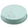 White Metal 58-400 Lid with standard plastisol liner for 4oz Clear Frosted Jar ONLY (1890/cs)