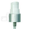 White Treatment Pump with Matte Silver Collar Smooth Skirt 20-410 130MM Dip Tube (2000/cs) alternate view