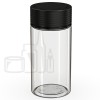 6oz PET Spiral Container TE/CRC Clear with Solid Black Cap(300/cs) alternate view