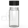 6oz PET Plastic Spiral Container TE/CRC Clear with Solid Black Cap(300/cs) alternate view