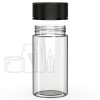 6oz PET Spiral Container TE/CRC Clear with Solid Black Cap(300/cs) alternate view