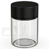 4oz PET Spiral Container TE/CRC Clear with Solid Black Cap(400/cs) alternate view