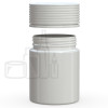 4oz PET Plastic Spiral Container TE/CRC Solid White with Solid White Cap(400/cs) alternate view