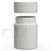 4oz PET Spiral Container TE/CRC Solid White with Solid White Cap(400/cs) alternate view
