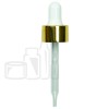 NON-CRC Dropper - Shiny Gold Skirt/ Shiny White Bulb - 76mm - 20-400 (1496/case)