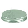 Silver Metal 58-400 Lid with standard plastisol liner for 4oz Clear Frosted Jar ONLY (1300/cs)