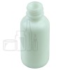 1oz Blown Shiny Opal White Glass Boston Round Bottle 20-400(240/case)