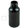 1oz Dark Amber Boston Round PET Plastic Bottle 20-410(1398/cs)