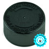 Black CRC (Child Resistant Closure) Cap 28-400 PUSH & TURN TEXT .035” Pulp HS-035 (2600/case) alternate view