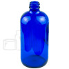 16oz Cobalt Blue Glass Boston Round Bottle 28-400(60/case)