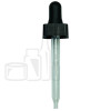 NON CRC Dropper - Black w/Measurement Markings on PP PLASTIC Pipette -Shorter Bulb -- 76mm 20-400(2000/case)