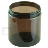 8oz Dark Amber PET Plastic Straight Sided Jar 70-400 Neck Finish (392/case)