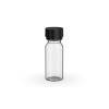 60ML Aviator CR Shot Bottle with Friction Fit Closure & Tamper break-off band (Clear Natural Bottle with Opaque Black Closure) - 500/case alternate view