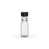 60ML Aviator CR Shot Bottle with Friction Fit Closure & Tamper break-off band (Clear Natural Bottle with Opaque Black Closure) - 500/case alternate view