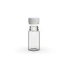 60ML Mini Aviator CR Shot Bottle with Friction Fit Closure & Tamper break-off band (Clear Natural Bottle with Opaque White Closure) - 500/case alternate view
