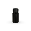 60ML Mini Aviator CR Shot Bottle with Friction Fit Closure & Tamper break-off band (Opaque Black Bottle with Opaque Black Closure) - 500/case alternate view