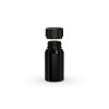 60ML Mini Aviator CR Shot Bottle with Friction Fit Closure & Tamper break-off band (Opaque Black Bottle with Opaque Black Closure) - 500/case alternate view