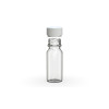 60ML Aviator CR Shot Bottle with Friction Fit Closure & Tamper break-off band (Clear Natural Bottle with Opaque White Closure) - 500/case alternate view