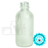 2oz Frosted Glass Boston Round Bottle 20-400 Neck Finish(210/case)