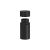 60ML PET Plastic BLACK MINI SPIRAL BOTTLE W/ CRC/TE BLACK CAP - 500/case alternate view