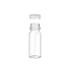 60ML Spiral Shot Bottle w/ Friction Fit Closure & Tamper Break-Off Band (Clear Natural Bottle w/ Clear Natural Closure) - 500/case alternate view
