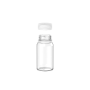 60ML Mini Spiral Shot Bottle w/ Friction Fit Closure & Tamper Break-Off Band (Clear Natural Bottle w/ Opaque White Closure) - 500/case alternate view